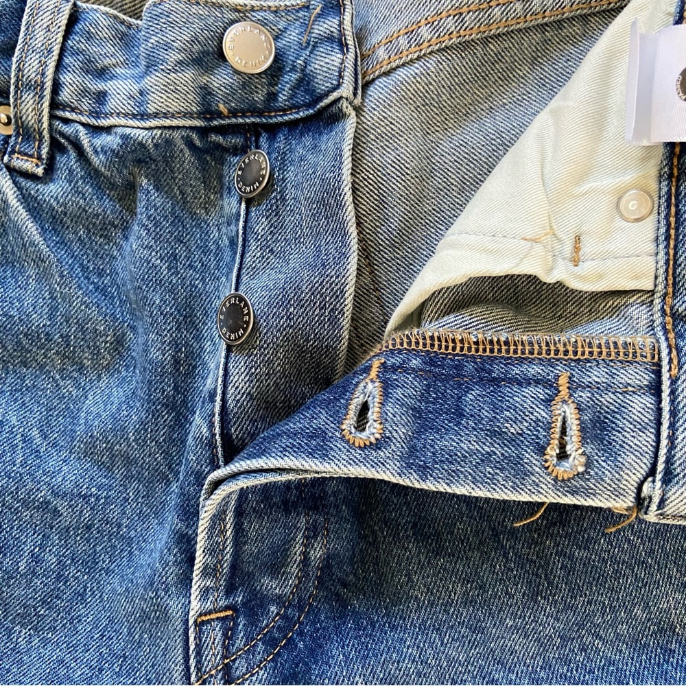 Everlane Jeans Women 27 The Relaxed Straight Fit Organic Medium Wash Blue Denim - Picture 8 of 11